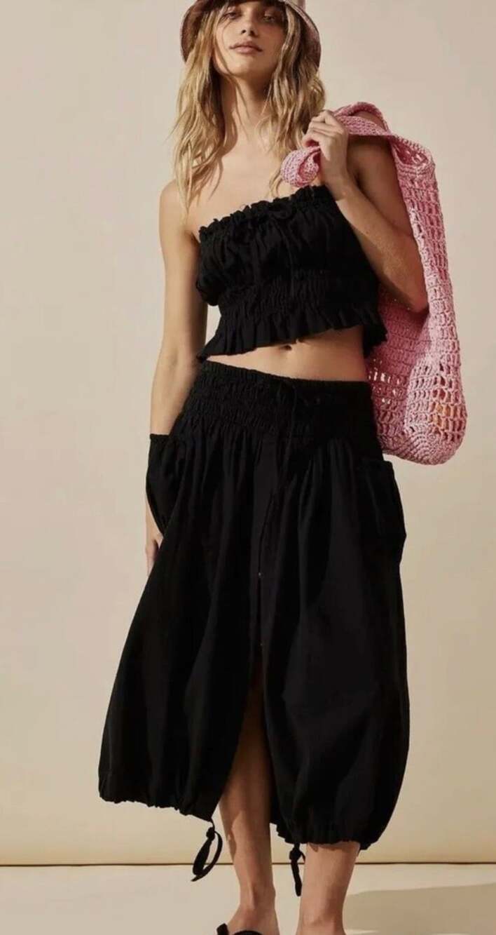 Free People Free-est All The Things Tube Top And Midi Skirt 2-Piece Set small